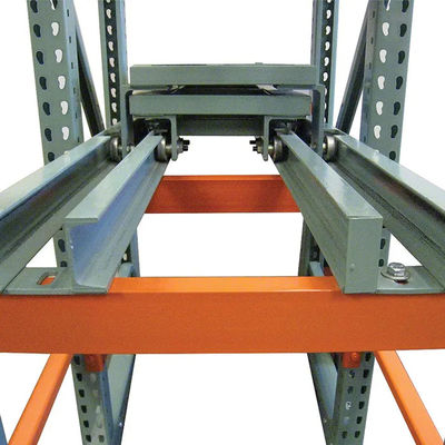 Lagerung in Lagerhäusern Push-Back-Palettenregal-System Schwerlast-Hochdichte